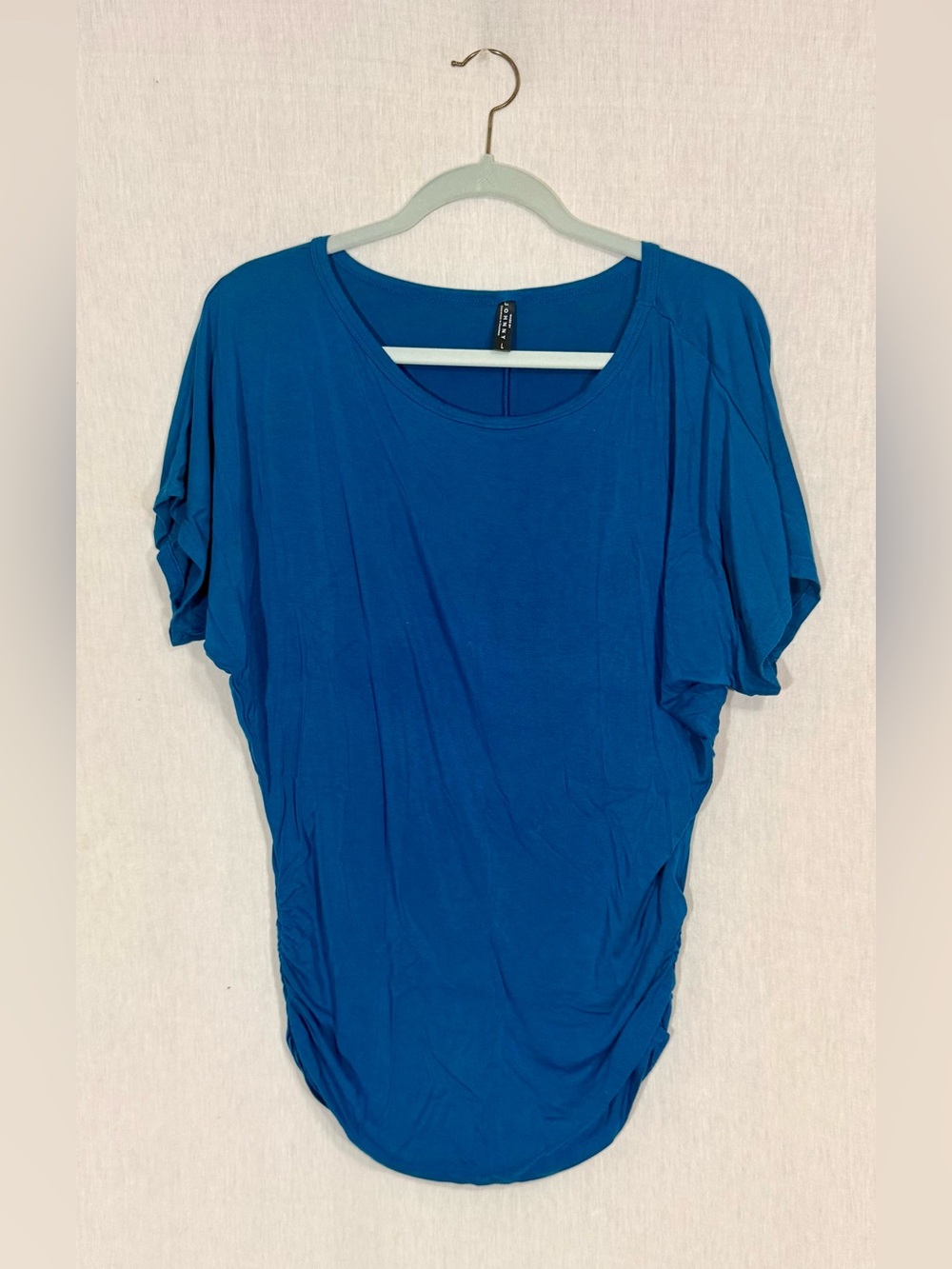 Johnny size L Blue Women's Dolman Sleeve stretch Tunic Top